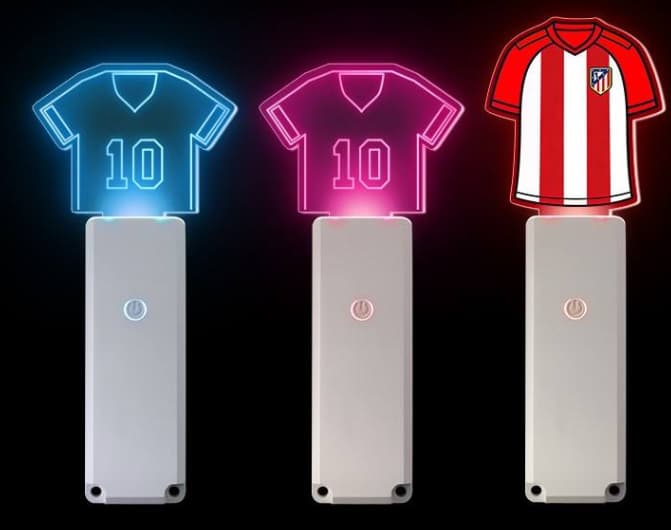 Custom acrylic lightstick laser cutting process at GFLAI factory showing precision CNC equipment shaping artist logo silhouettes