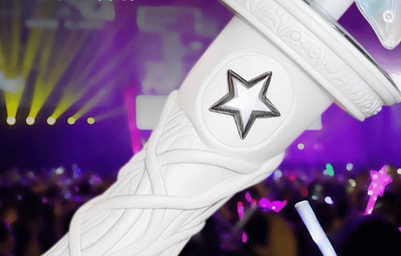 Standard reusable LED concert stick with button control