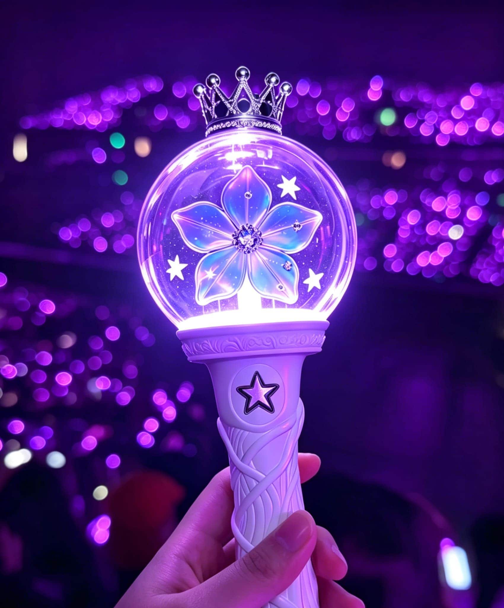 Fully custom original 3D molded entertainment mascot shape lightstick blueprint