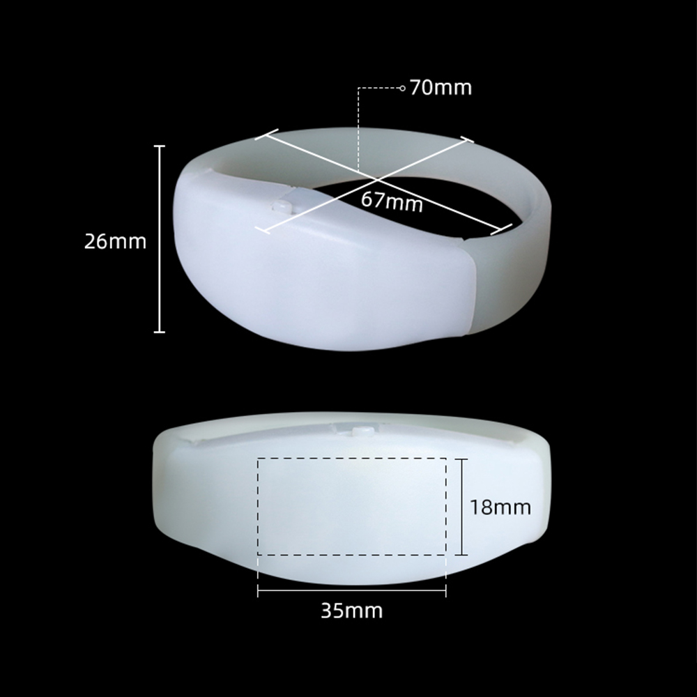 Concert LED Wristbands high-precision silkscreen logo customization close-up