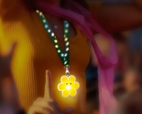 Brand logo on both strap and LED badge for maximum visibility