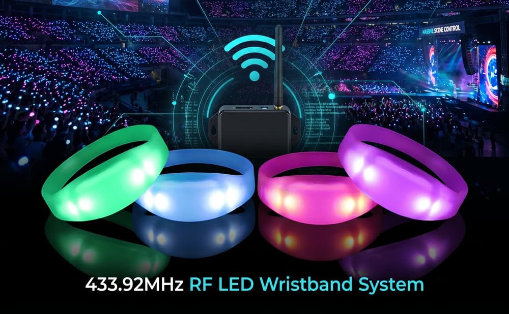 Ergonomic high-translucency silicone concert light up bracelet