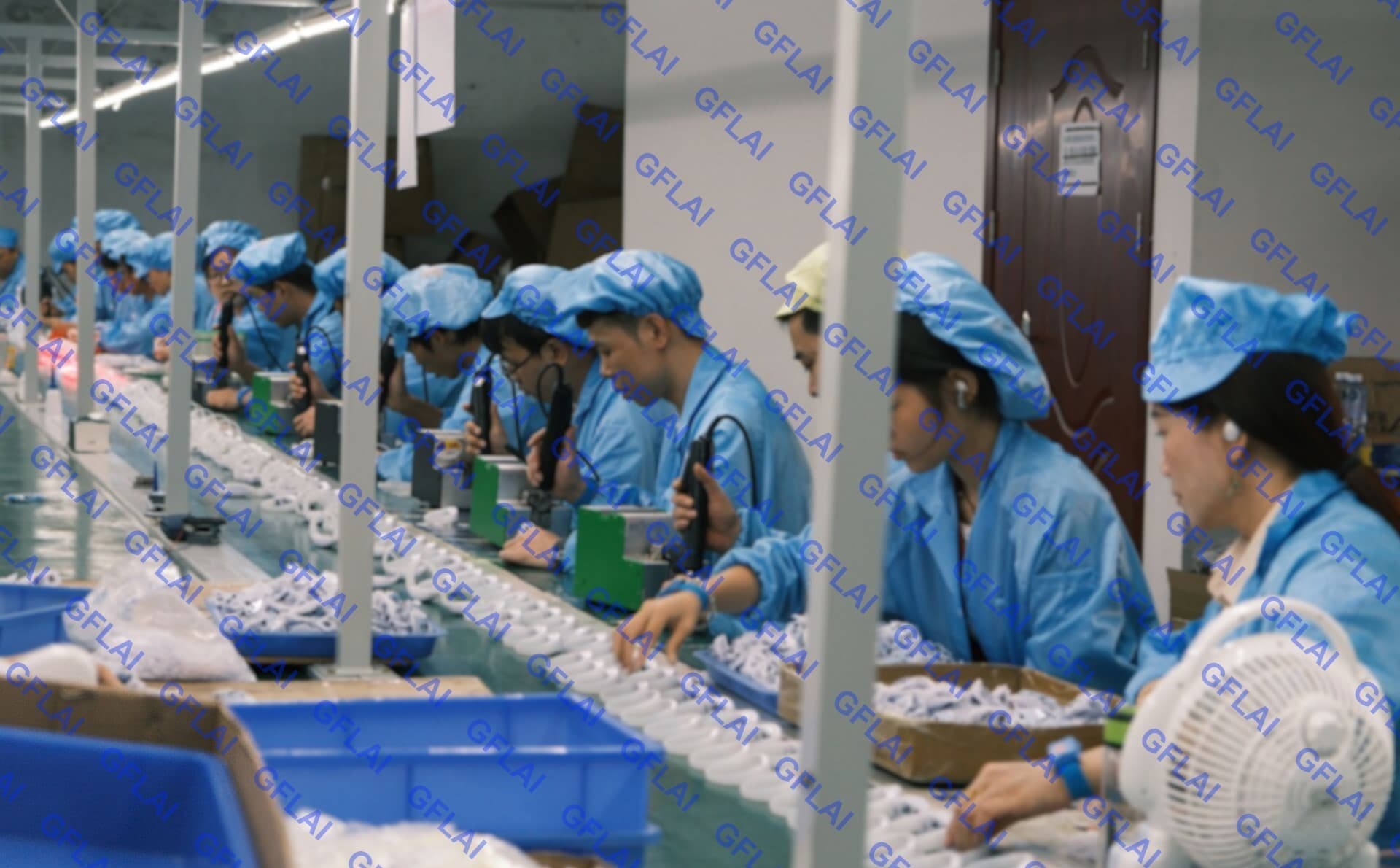 Factory-direct LED lanyard production line showing cost-effective bulk manufacturing