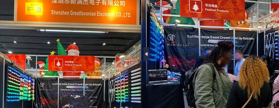 GFLAI LED lanyard manufacturing facility in Shenzhen producing synchronized LED lanyards for global events