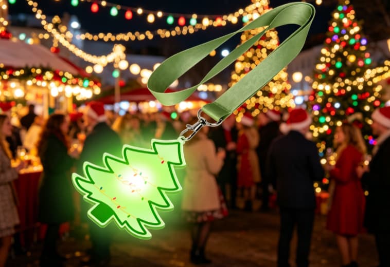 Mid-size festival with DMX synchronized LED lanyards across multiple zones