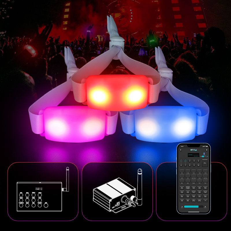 Soft woven festival flashing bracelets showcasing intricate high-resolution full color sublimation patterns