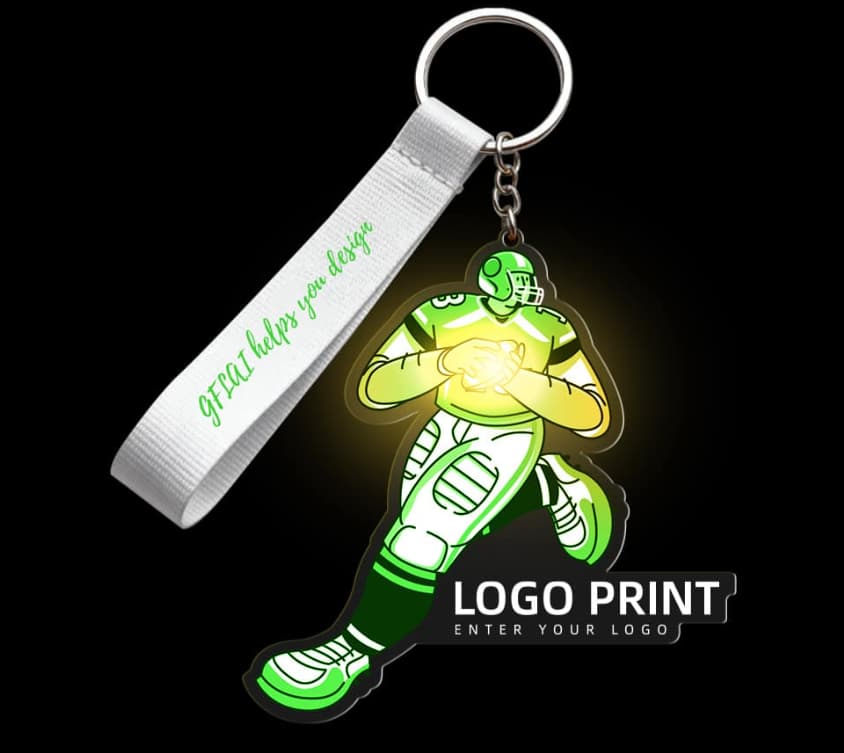 Corporate brand activation with slow flashing LED lanyards in brand colors at gala event
