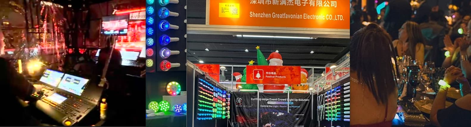 GFLAI Factory Production Line and 480 LED Wristbands Testing Wall