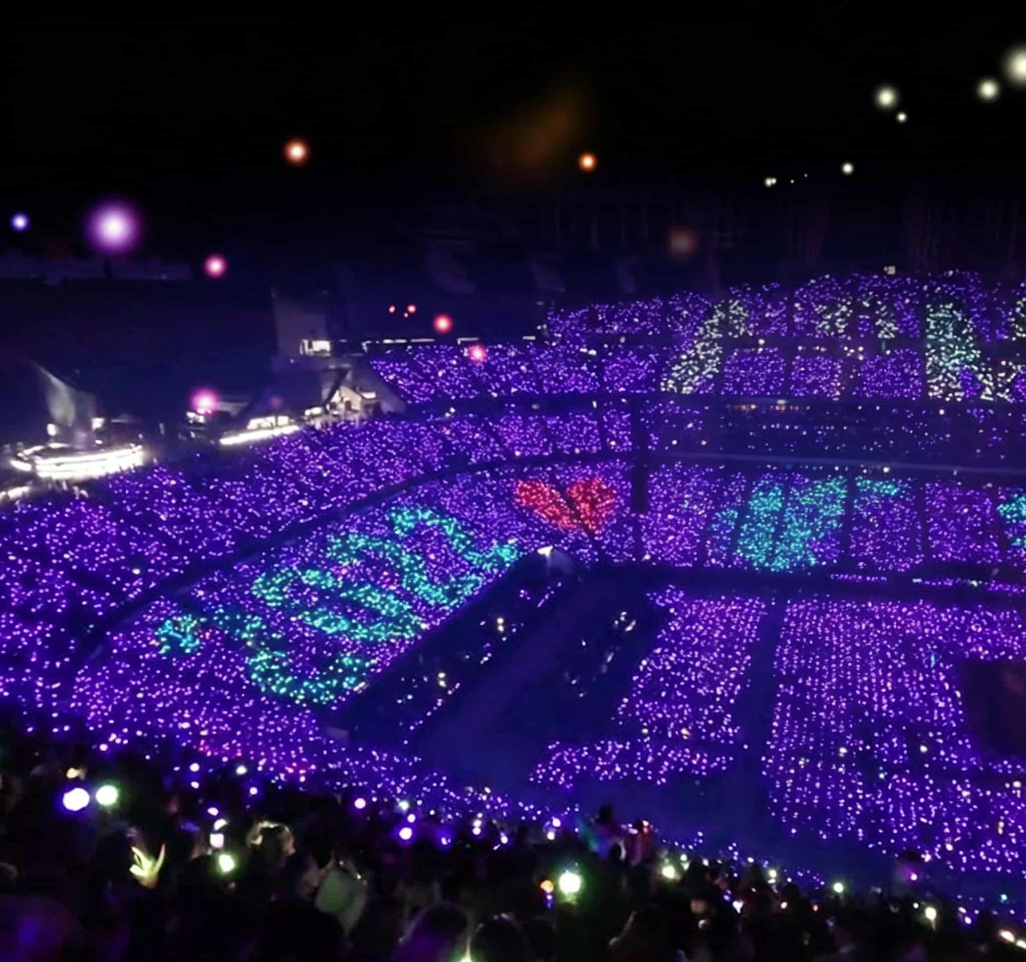 Stadium concert crowd