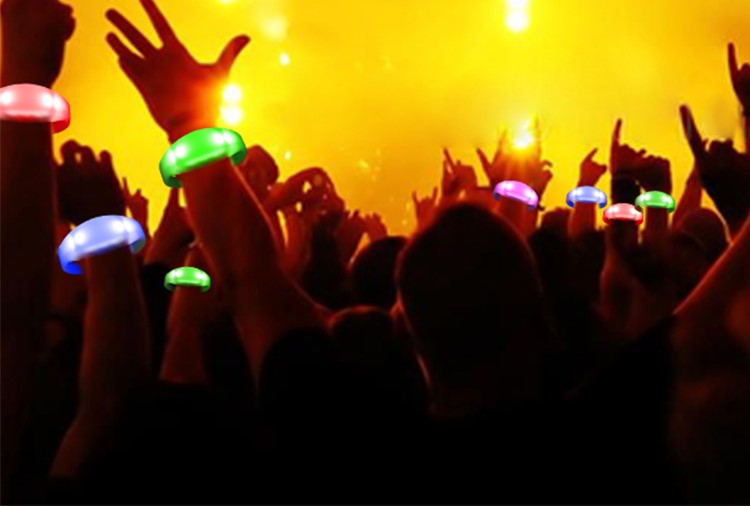 Mass crowd lighting distribution utilizing GFLAI wireless tech framework