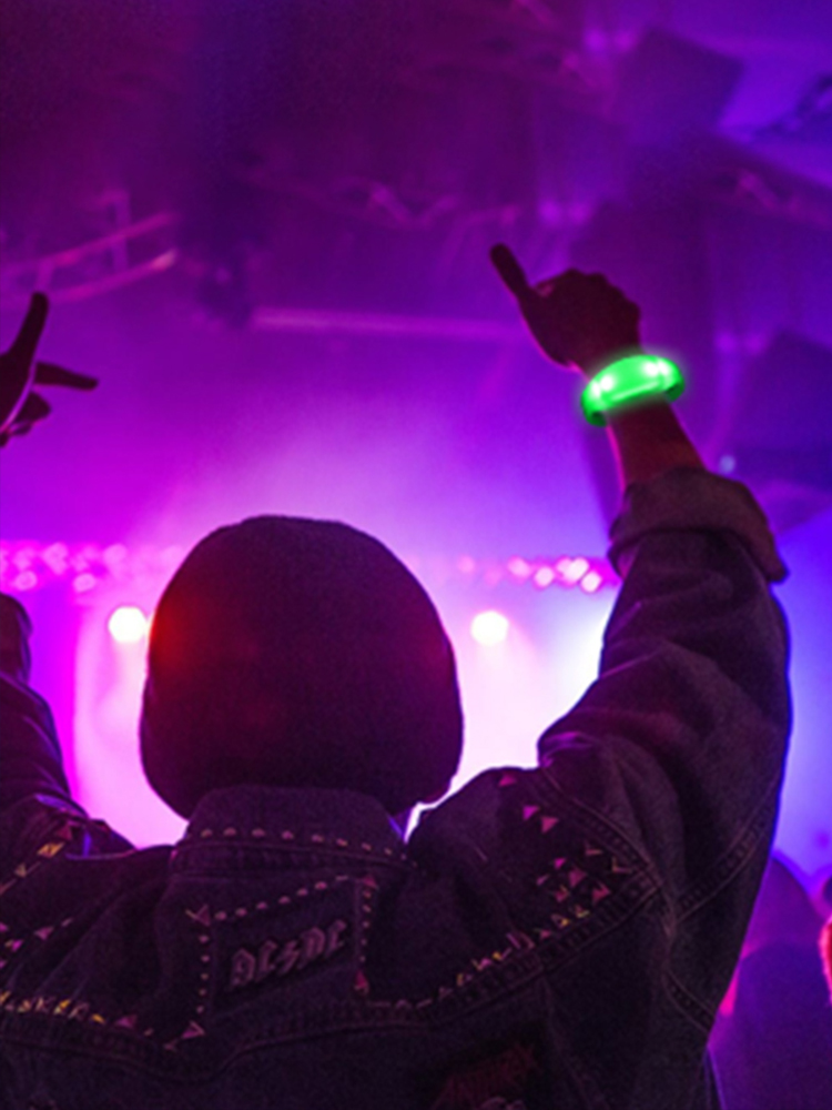 Wholesale LED wristbands for NYE events made with premium injection-molded silicone straps