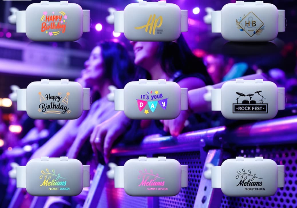 high definition sublimation printed rfid festival wristbands fabric style