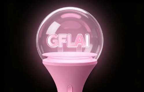 Side view blueprint and sample of rotatable custom mechanical internal structural light stick
