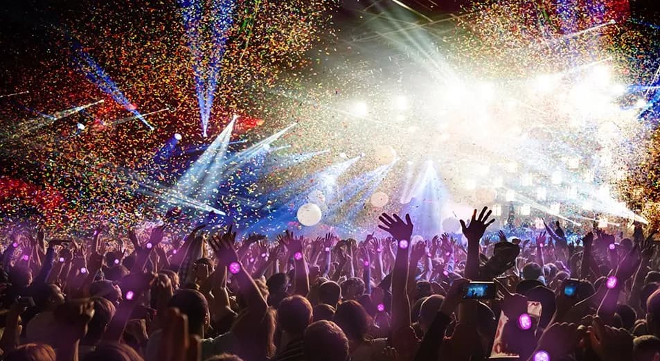 concert wristbands light up stadium ambient backdrop