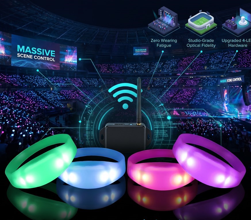 GFLAI Concert Audience Filled with Synchronized Pulsing LED Bracelets