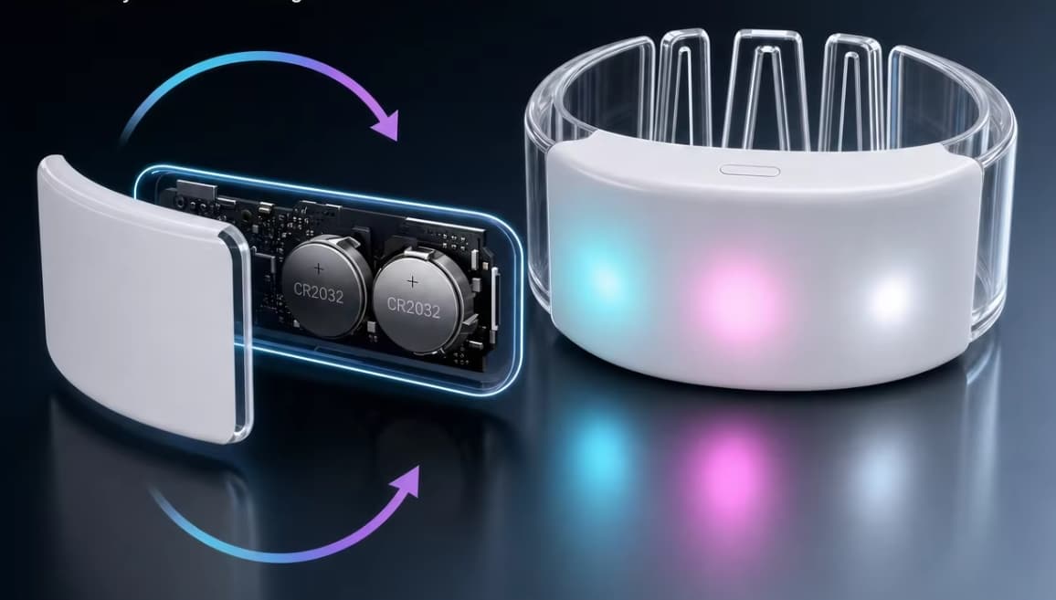 Wide lumen profile w-shape controllable LED wristbands for real time data routing setups