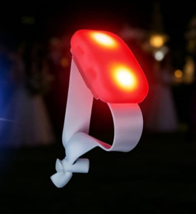 LED wristbands for wedding – fabric band with lace trim