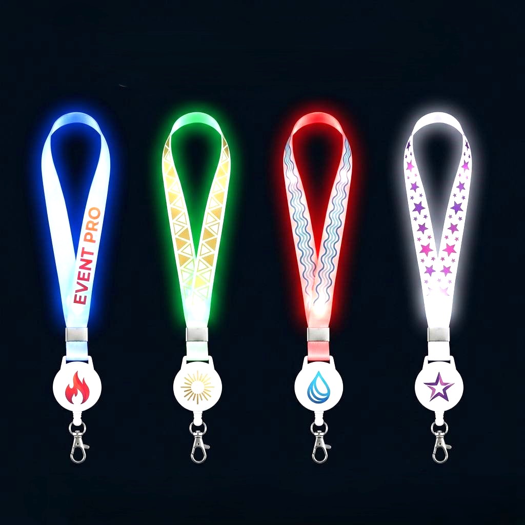 LED lanyard wholesale production flow showing proof approval, sample, batch QC and DDP shipping stages